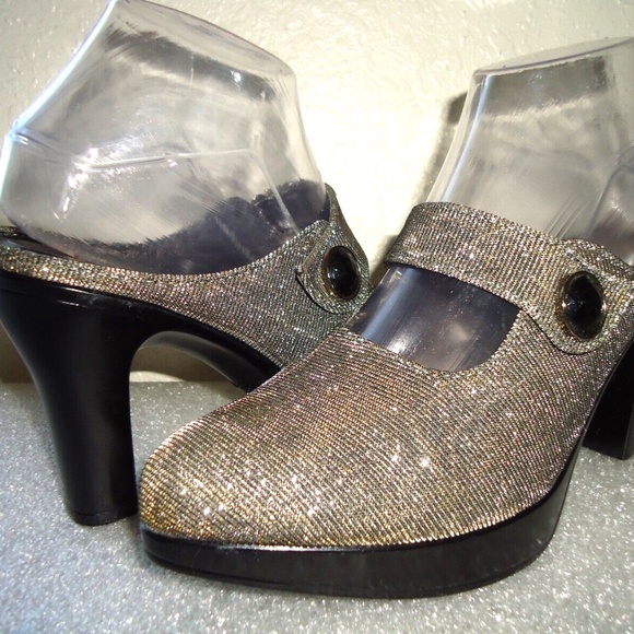 Co Cos Made in Corea 84D 250mm Women's Heel Glitter Selver Sandals Size-8/38 - Picture 3 of 13